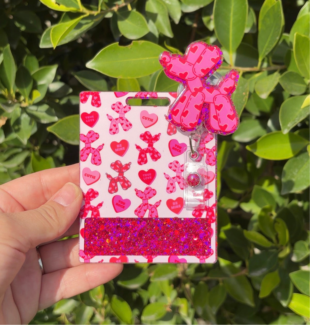 Valentine Balloon Dog Badge Buddy Set