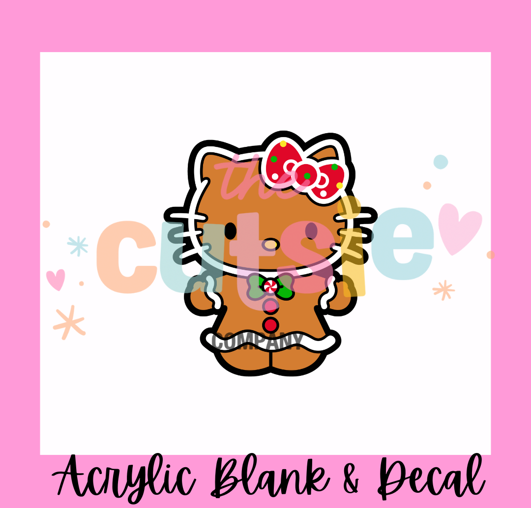 HK Gingerbread Acrylic Blank