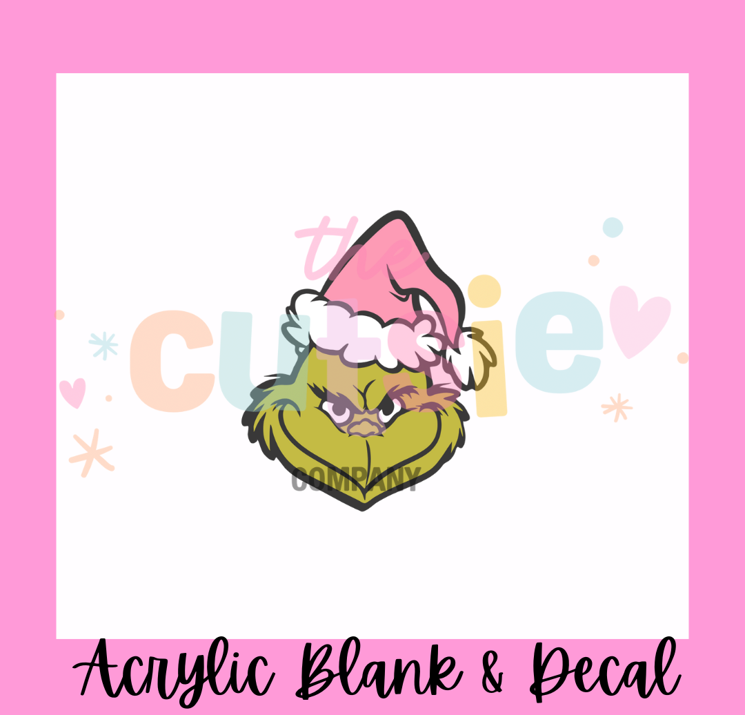 Pink Grinch Acrylic Blank
