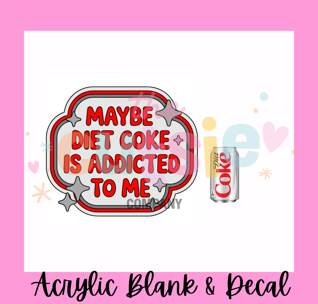 Diet Coke Acrylic Blank & Charm