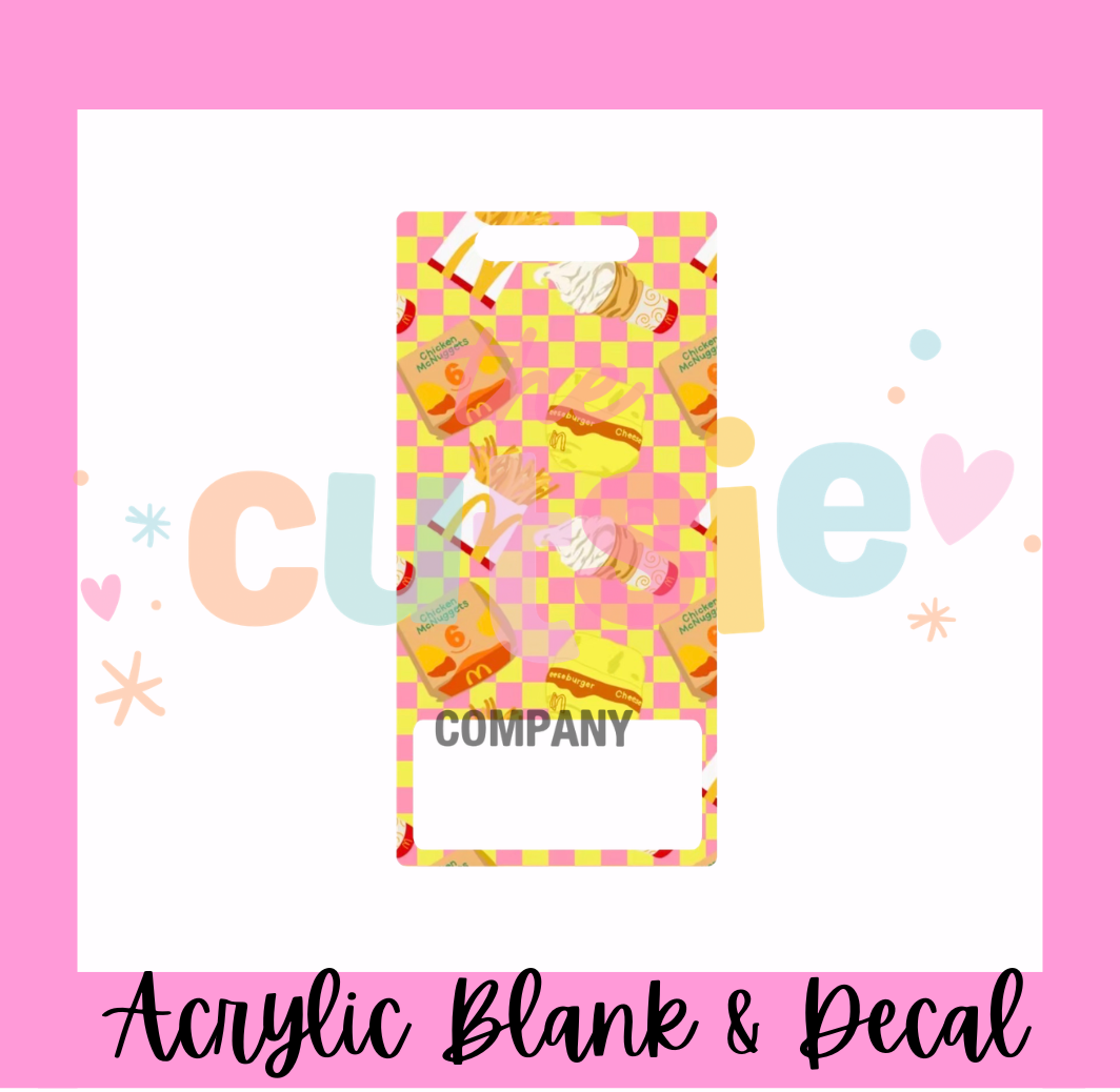 McDonald’s Badge Buddy Acrylic Blank
