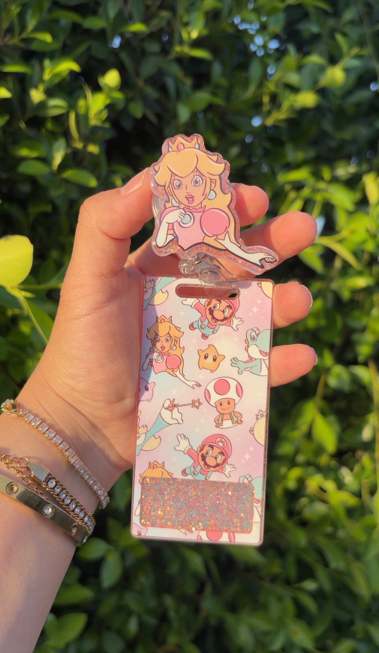 Mario & Peach Badge Set