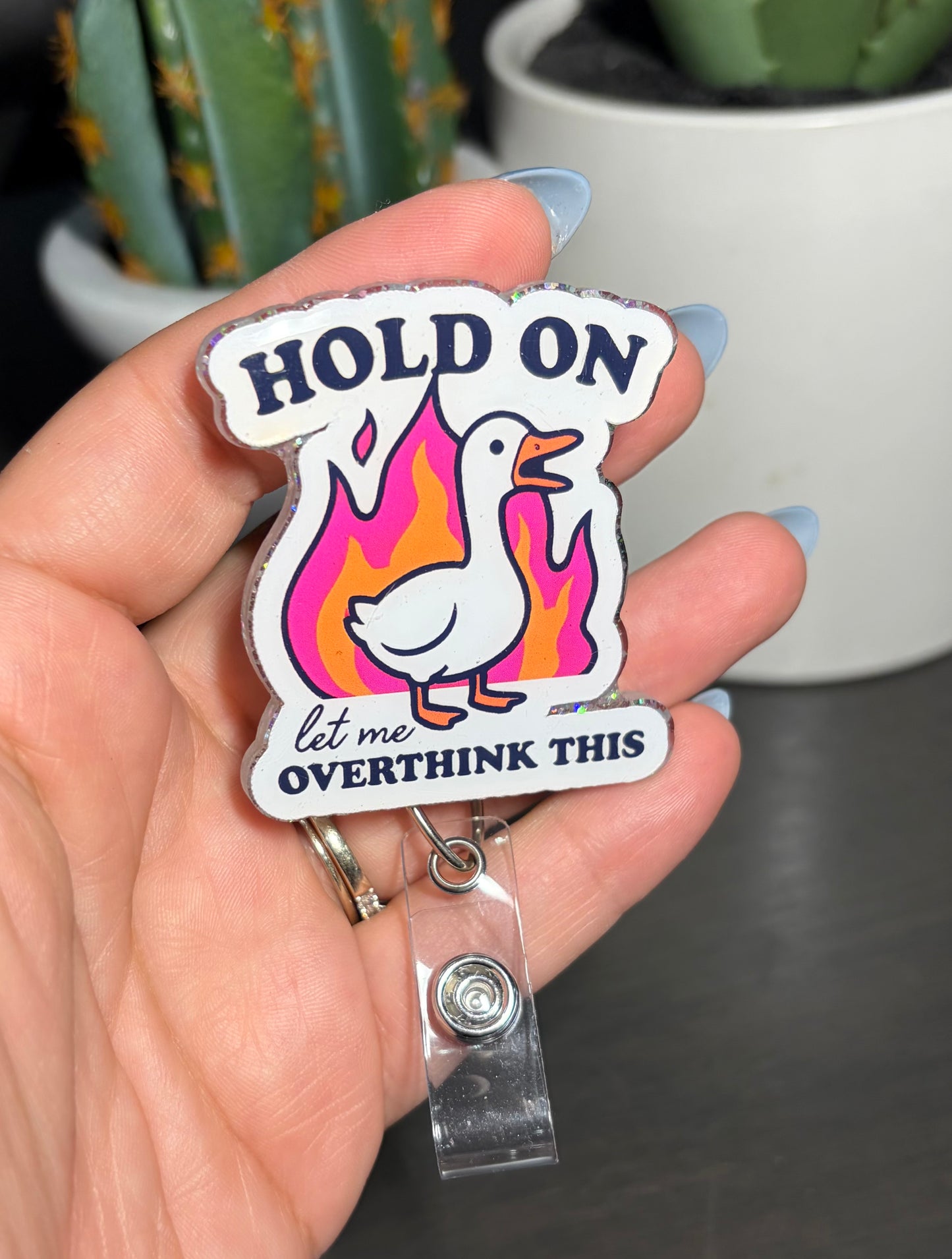 SALE! Overthinking Badge Reel