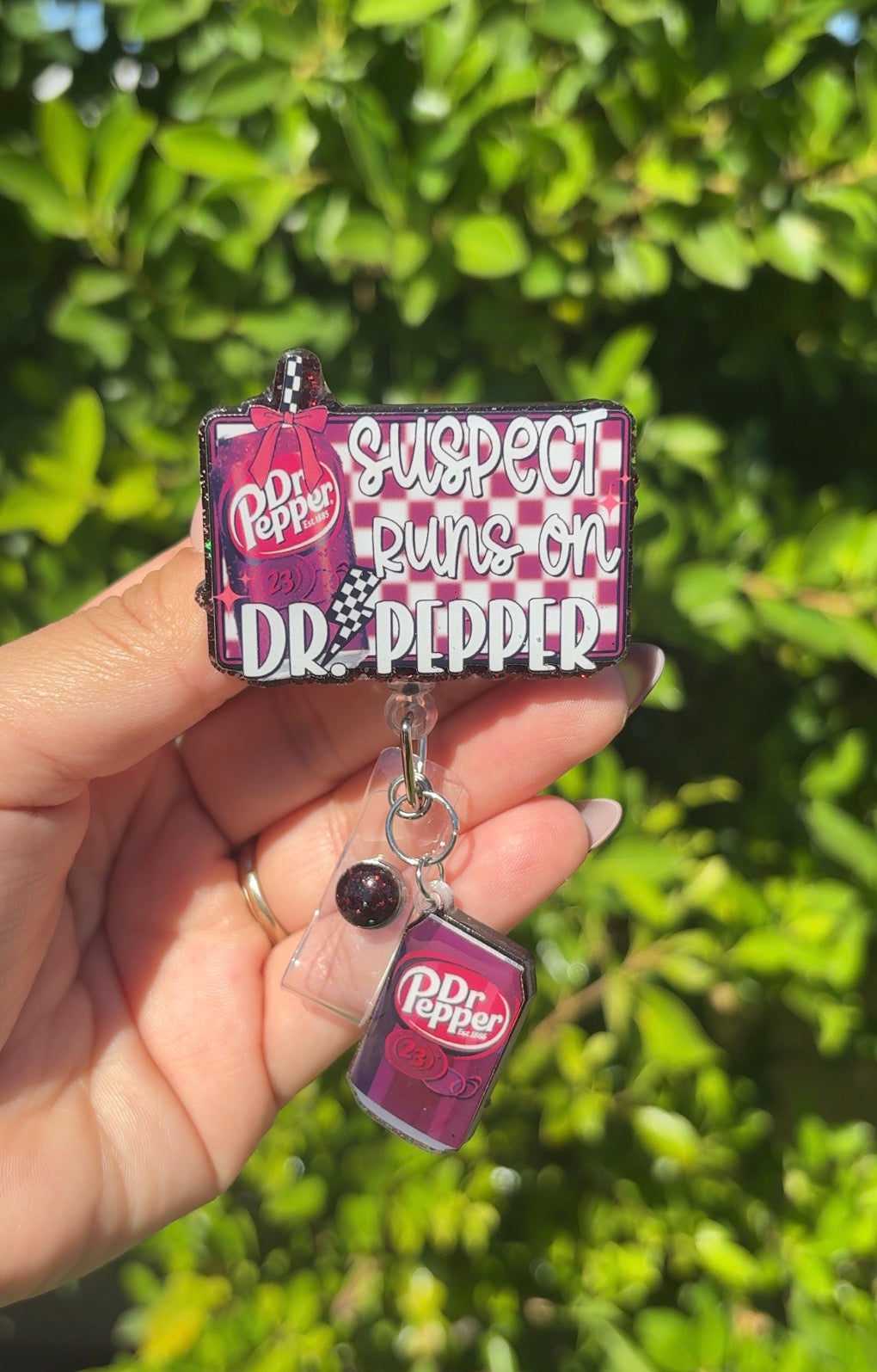Suspect Dr. Pepper Badge Reel