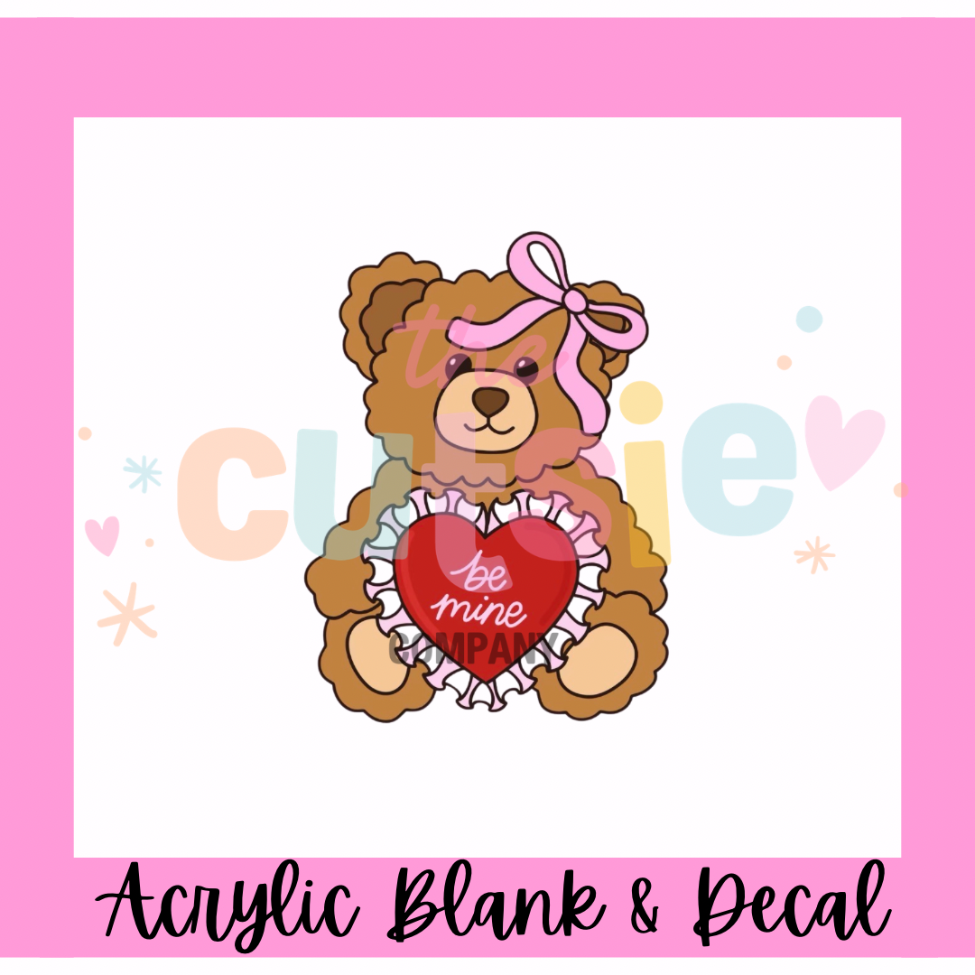 Be Mine Bear Acrylic Blank