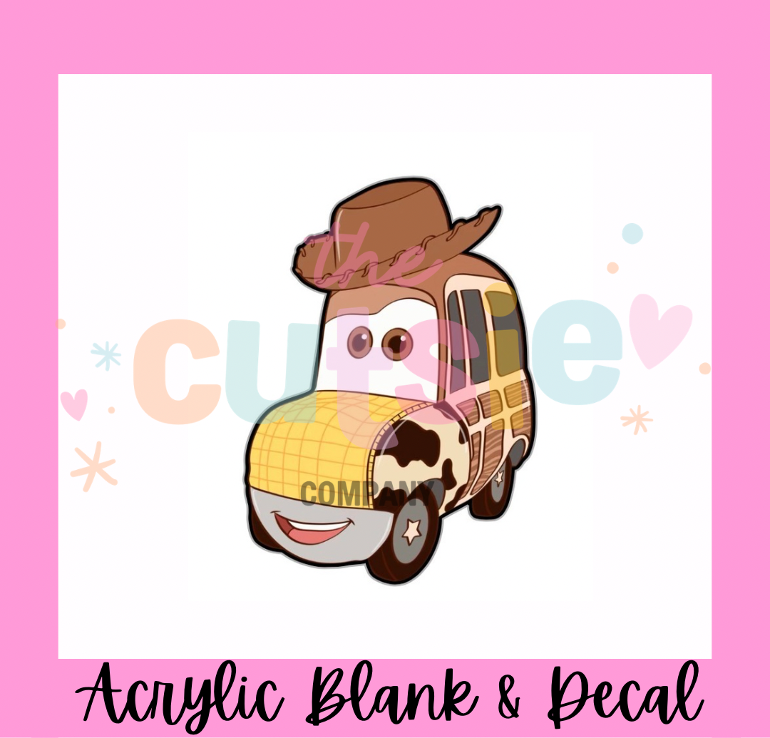 Sheriff Toy Car Acrylic Blank