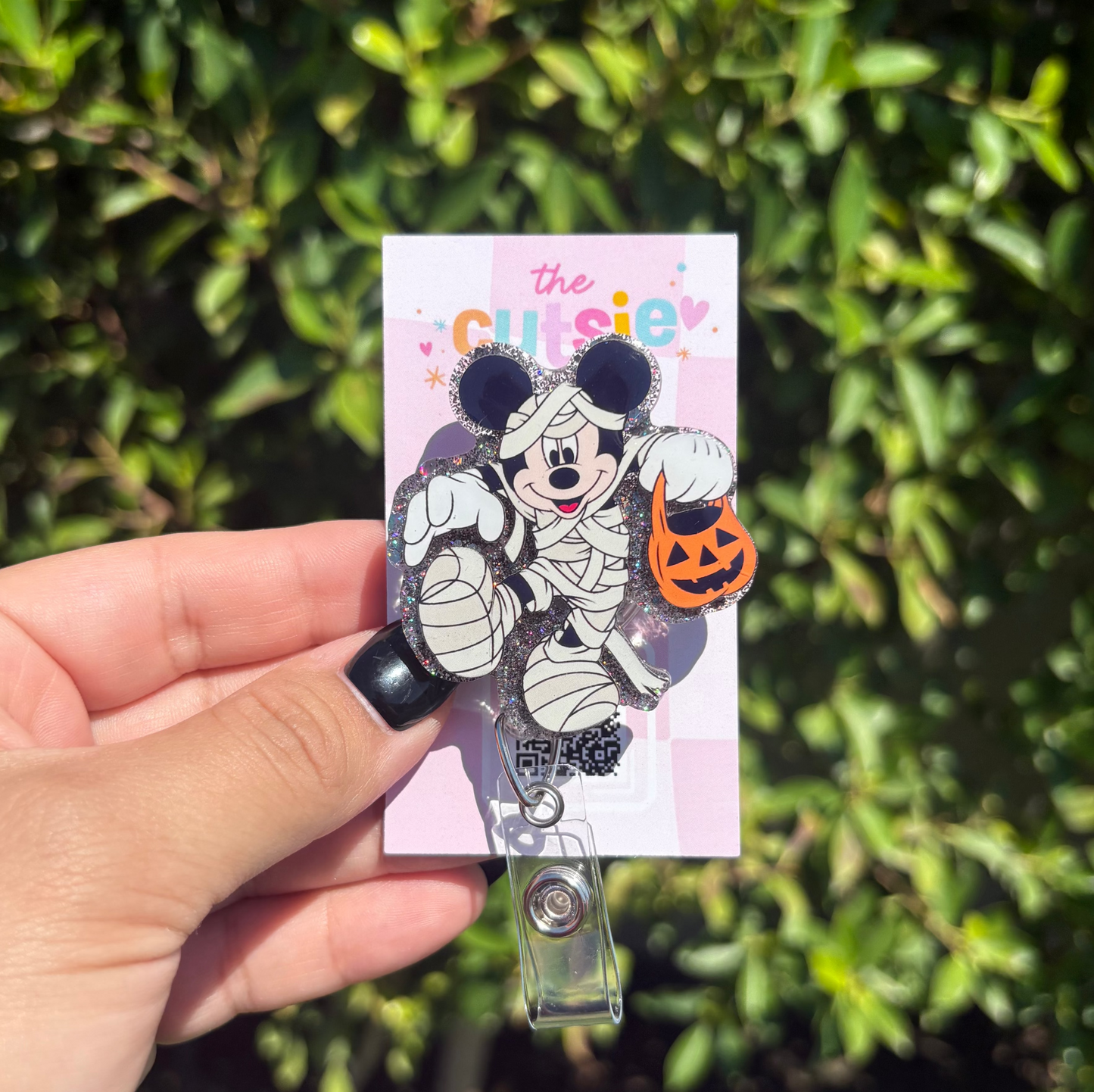 Mummy Mouse Badge Reel