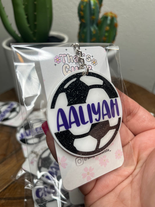 Soccer Acrylic Keychain
