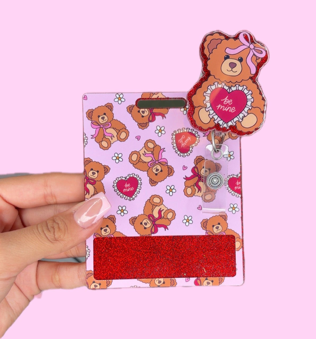 Be Mine Bear Badge Buddy Set