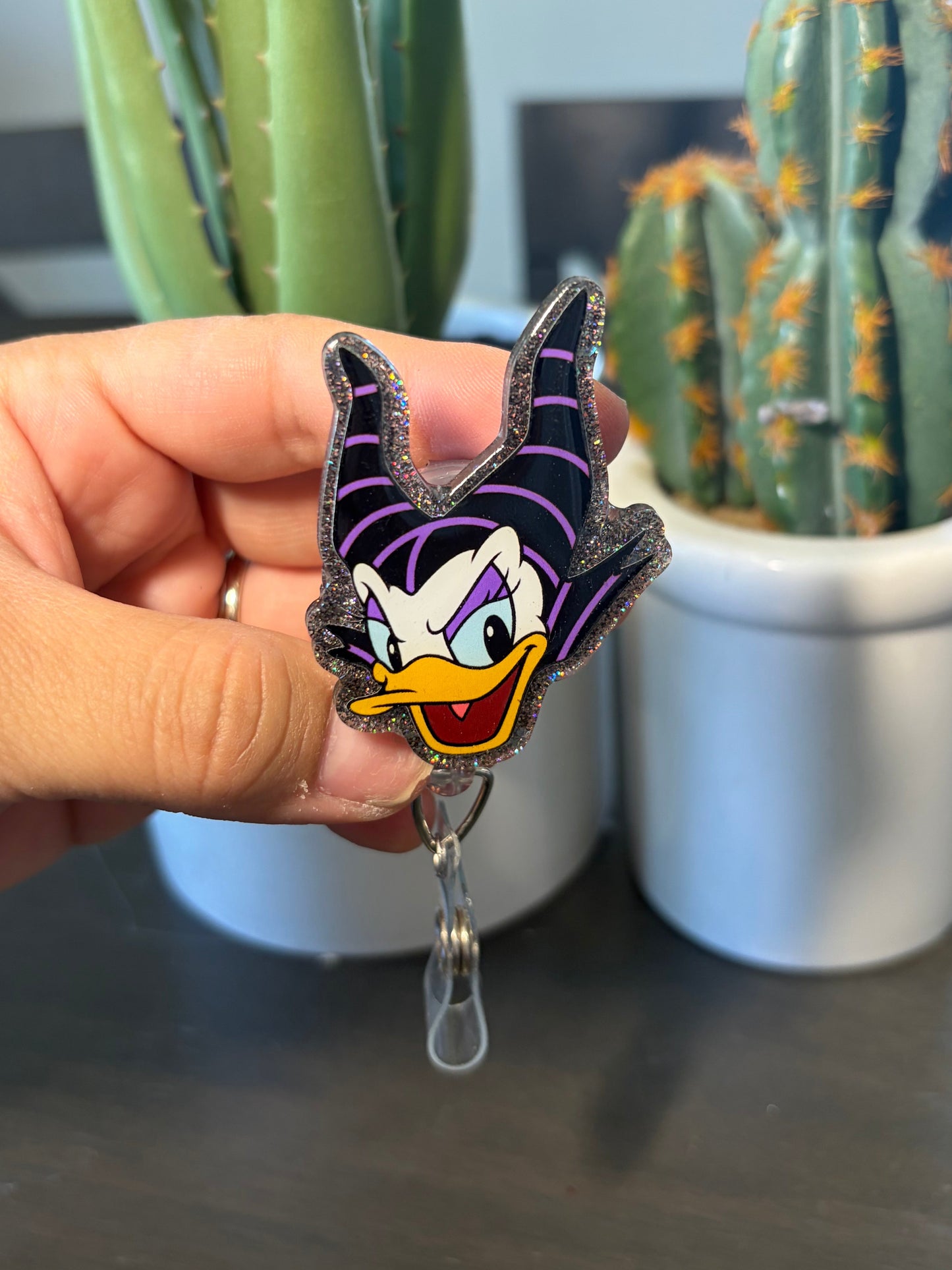 SALE! Maleficent Daisy Badge Reel