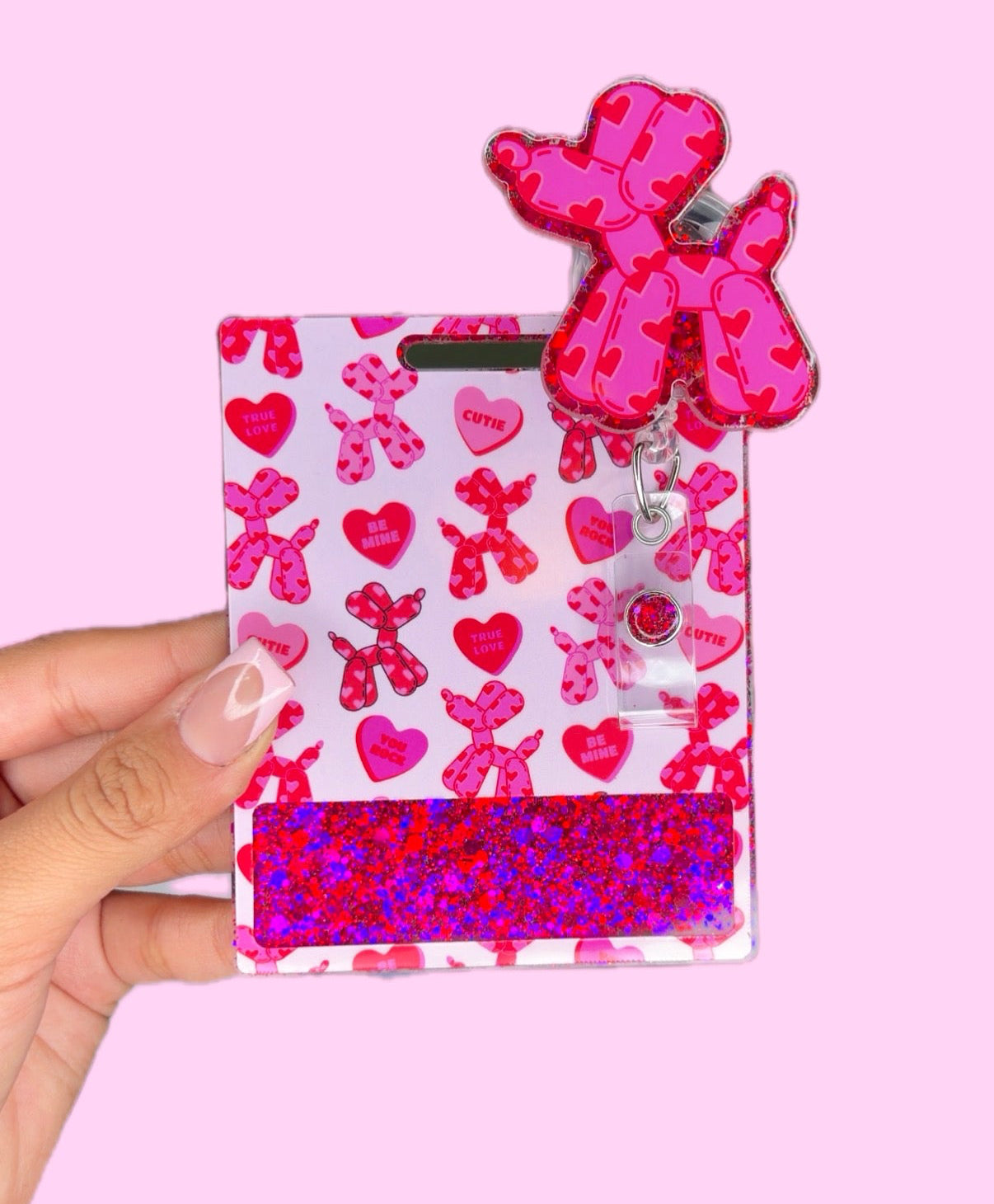 Valentine Balloon Dog Badge Buddy Set