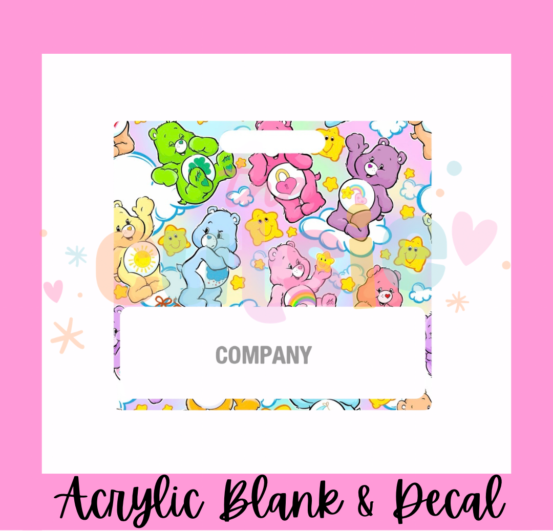 Care Bear Badge Buddy Acrylic Blank