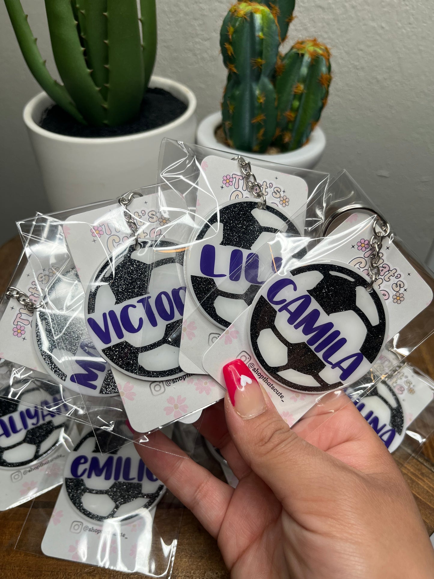 Soccer Acrylic Keychain