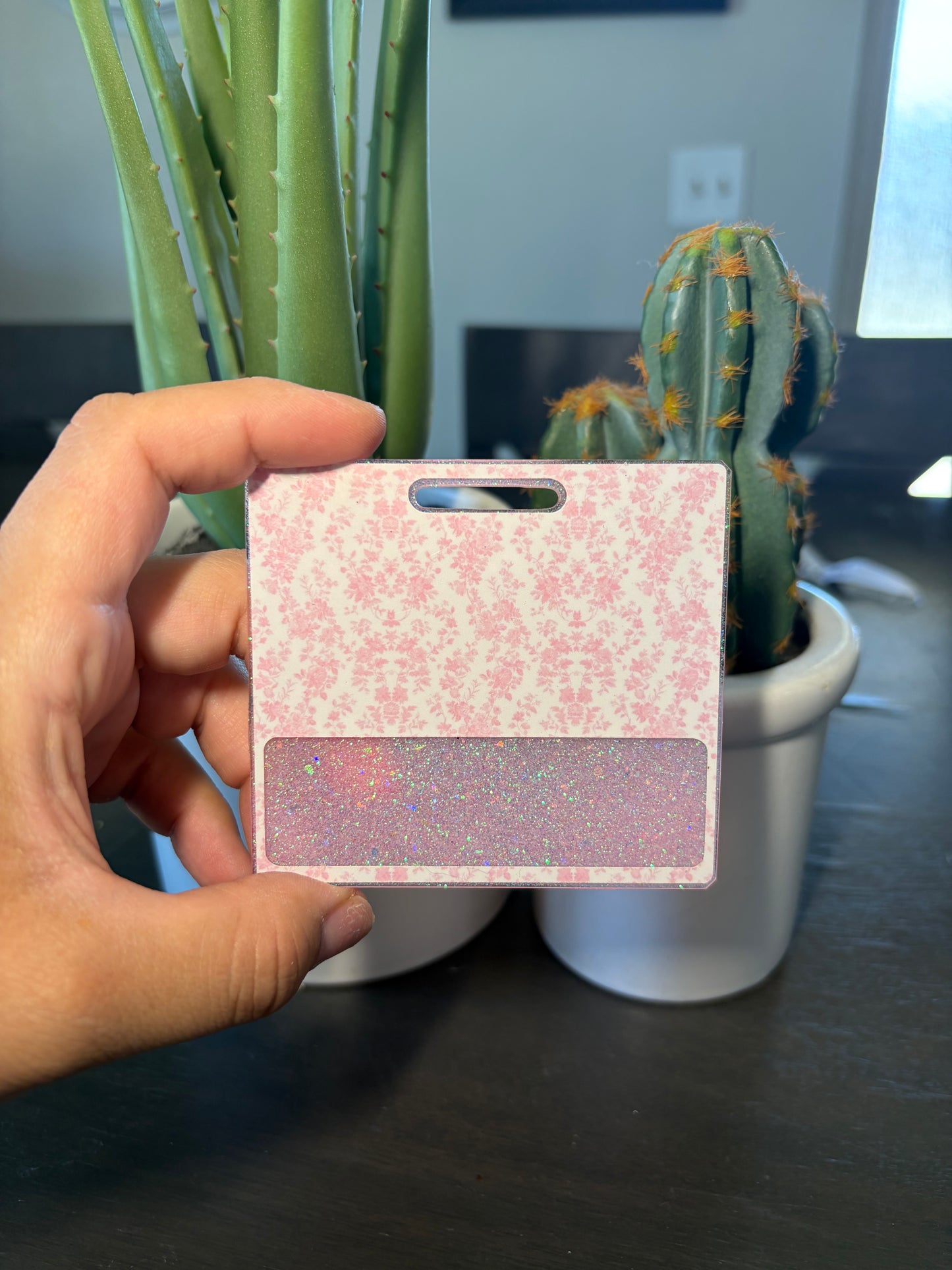 SALE! Horizontal Pink Floral Badge Buddy Badge Reel