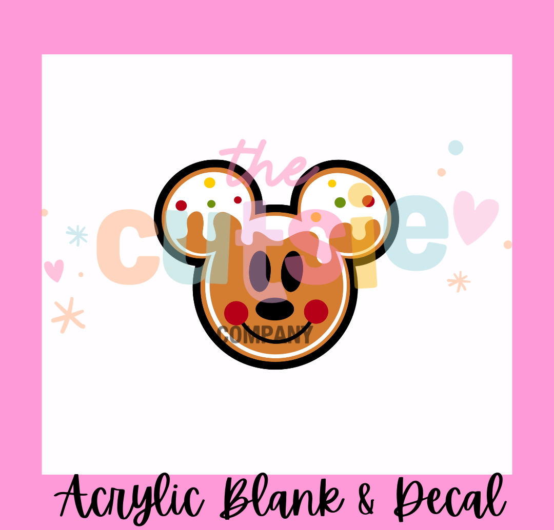 Mickey Gingerbread Acrylic Blank