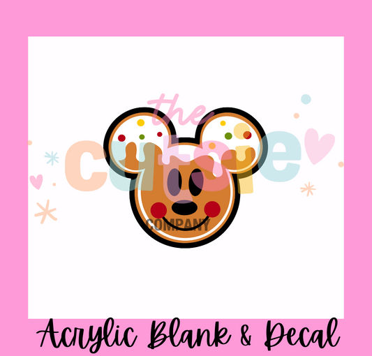 Mickey Gingerbread Acrylic Blank