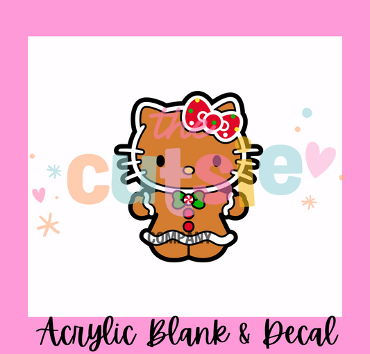 HK Gingerbread Acrylic Blank