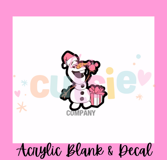 Friendly Snowman Acrylic Blank