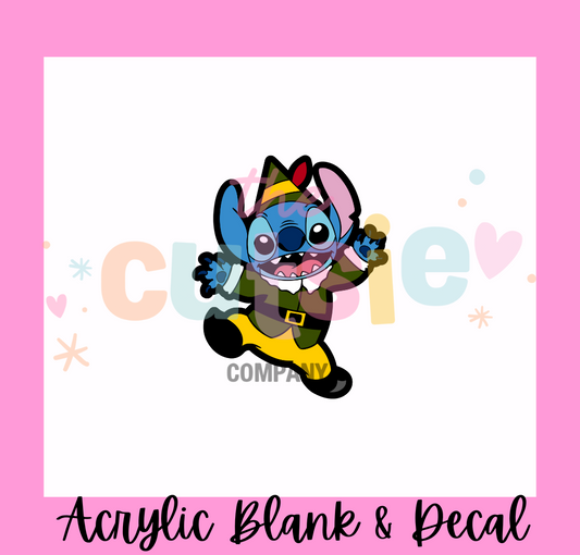 Blue Alien Elf Acrylic Blank