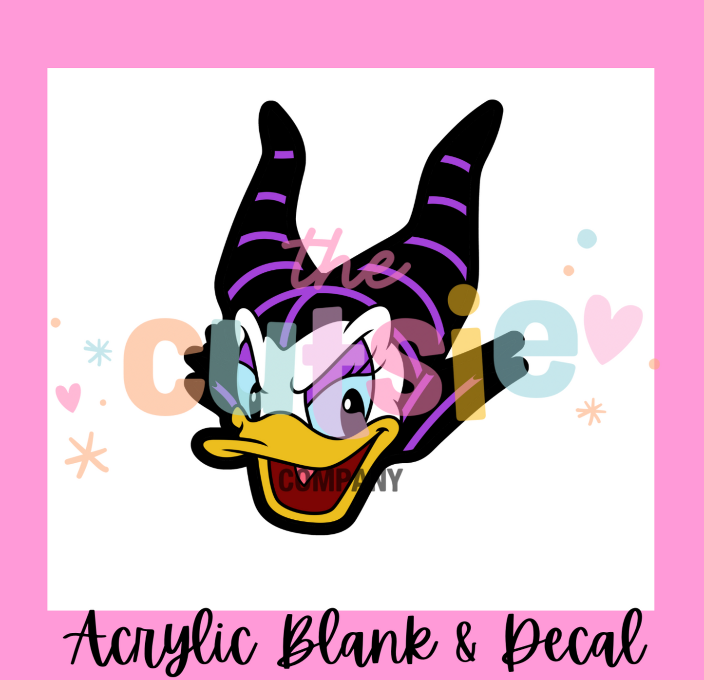 Maleficent Daisy Acrylic Blank