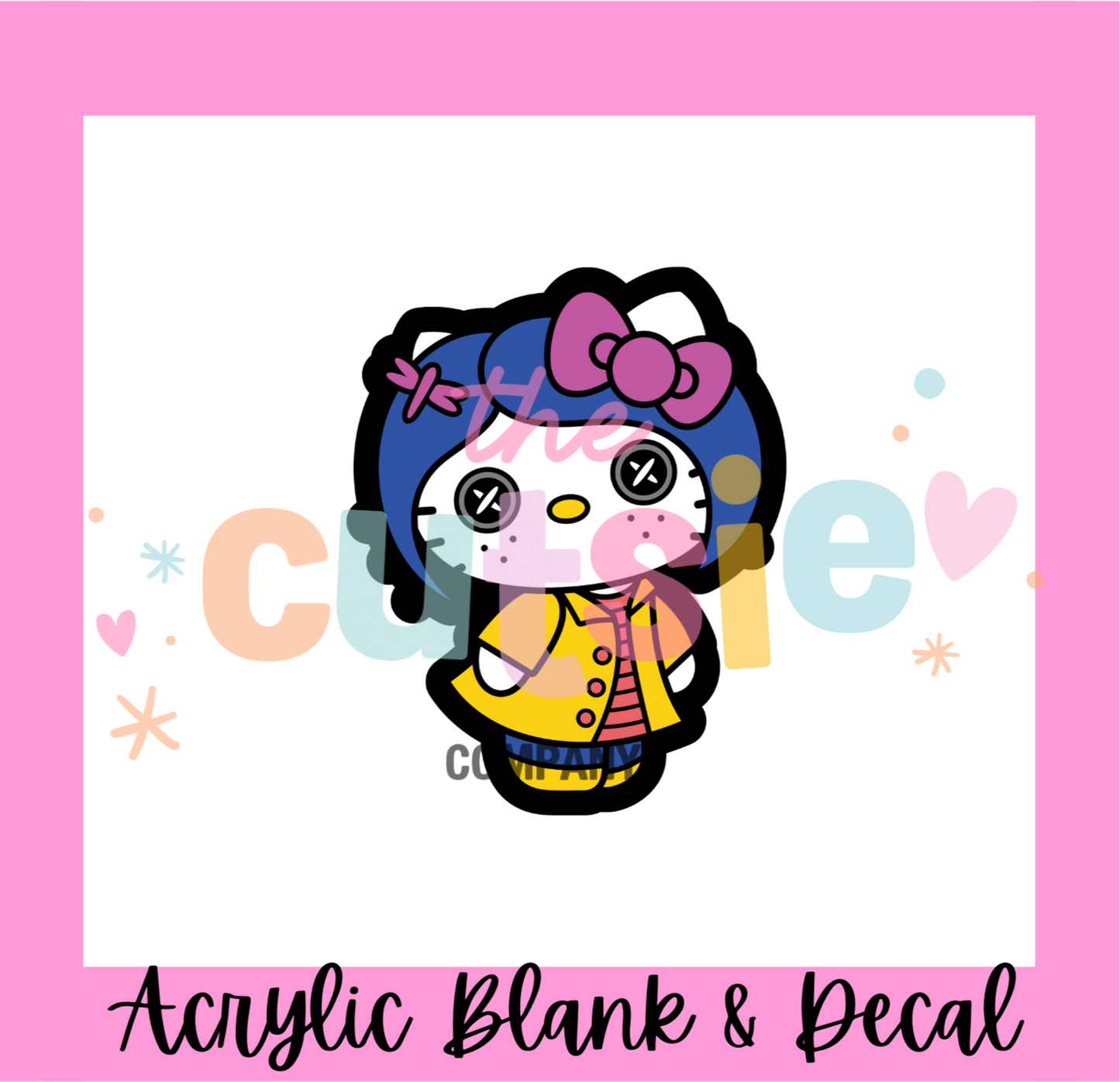 Coraline Button Eyes Acrylic Blank