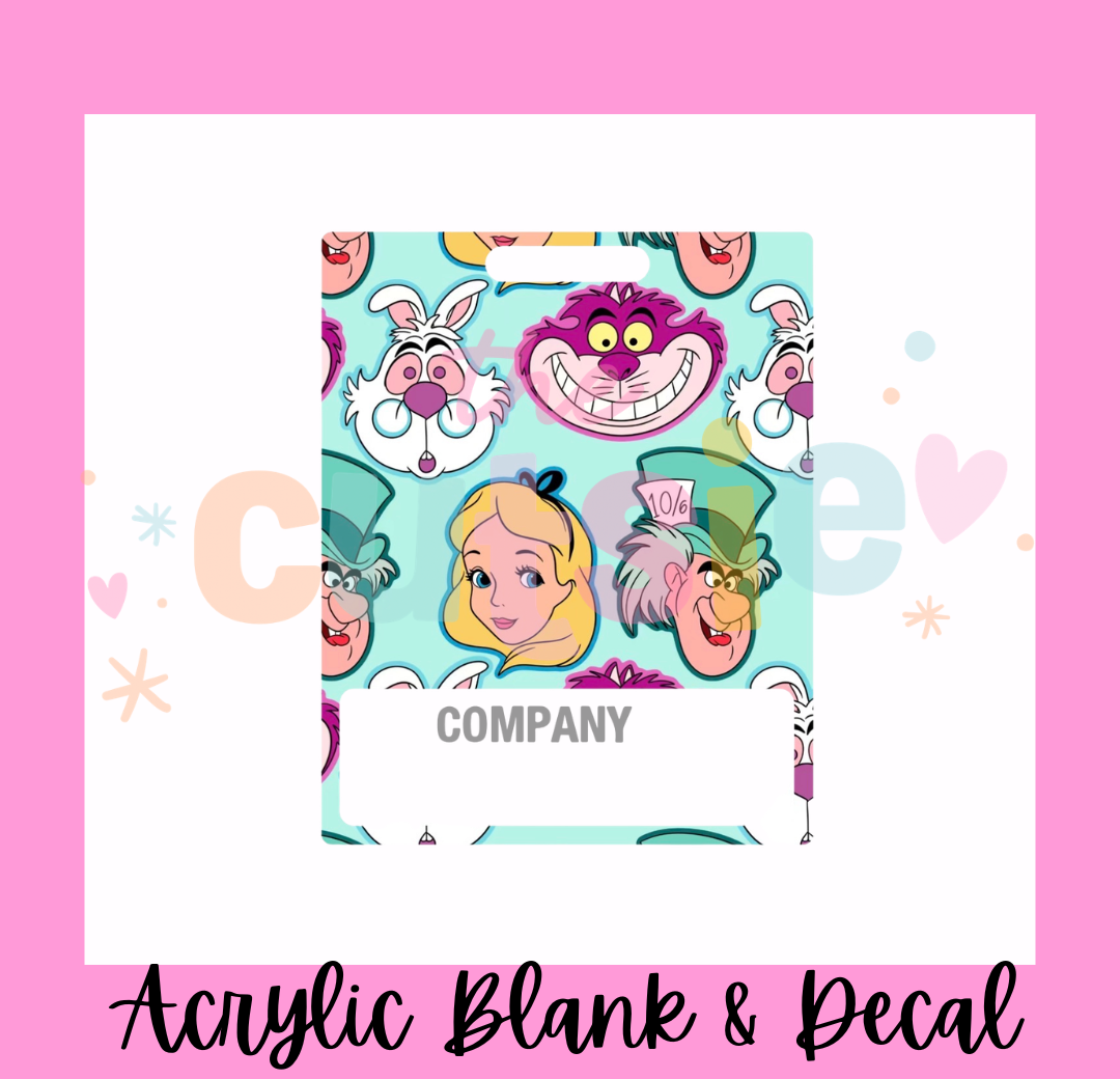 Alice and Friends Badge Buddy Acrylic Blank