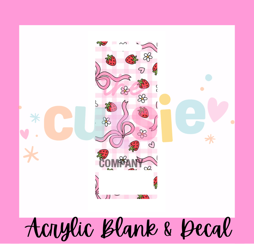 Strawberry Badge Buddy Acrylic Blank