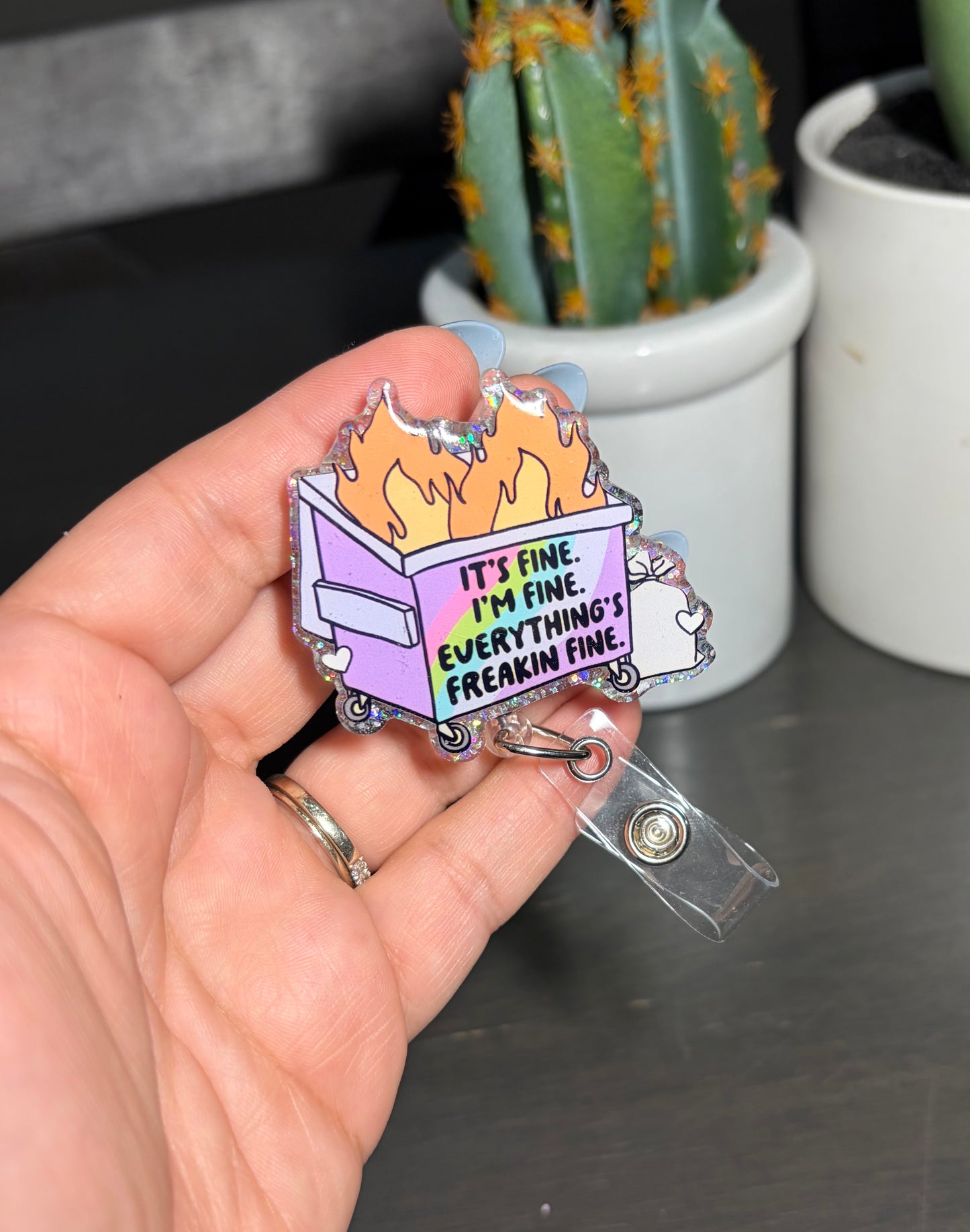 SALE! Dumpster Fire Badge Reel