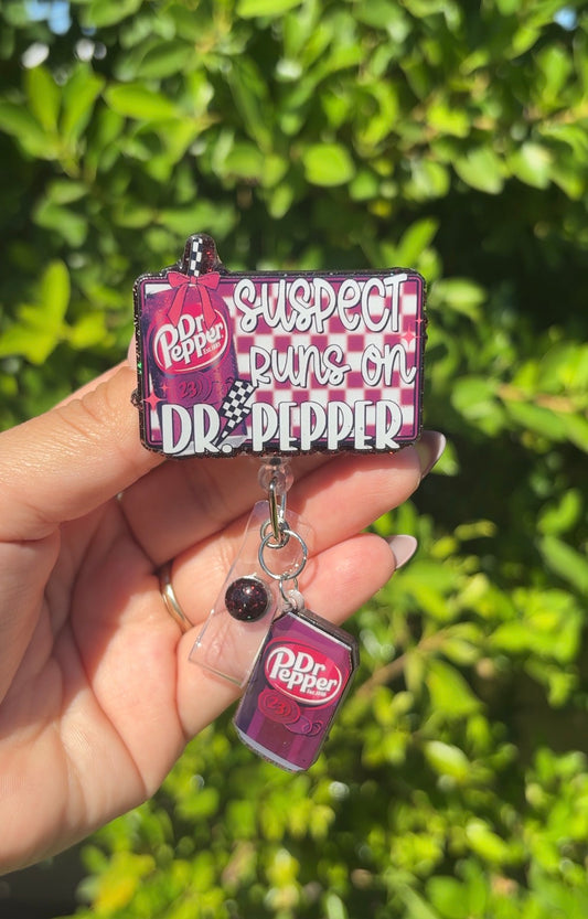 Suspect Dr. Pepper Badge Reel