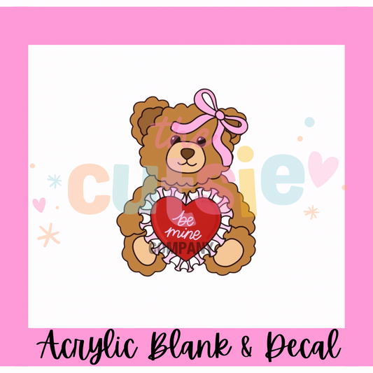 Be Mine Bear Acrylic Blank