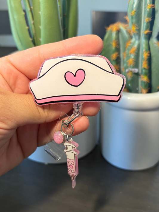 SALE! Nurse Hat Badge Reel