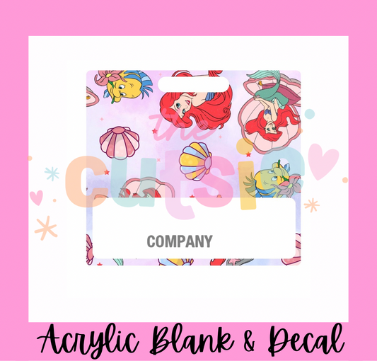 Mermaid Badge Buddy Acrylic Blank