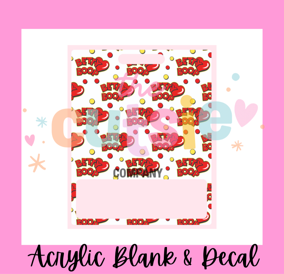 Flirty Flapper Badge Buddy Acrylic Blank