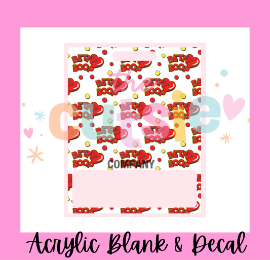 Flirty Flapper Badge Buddy Acrylic Blank